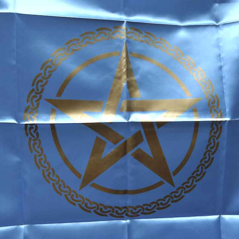 Pentagram Altar Cloth (Sky Blue)